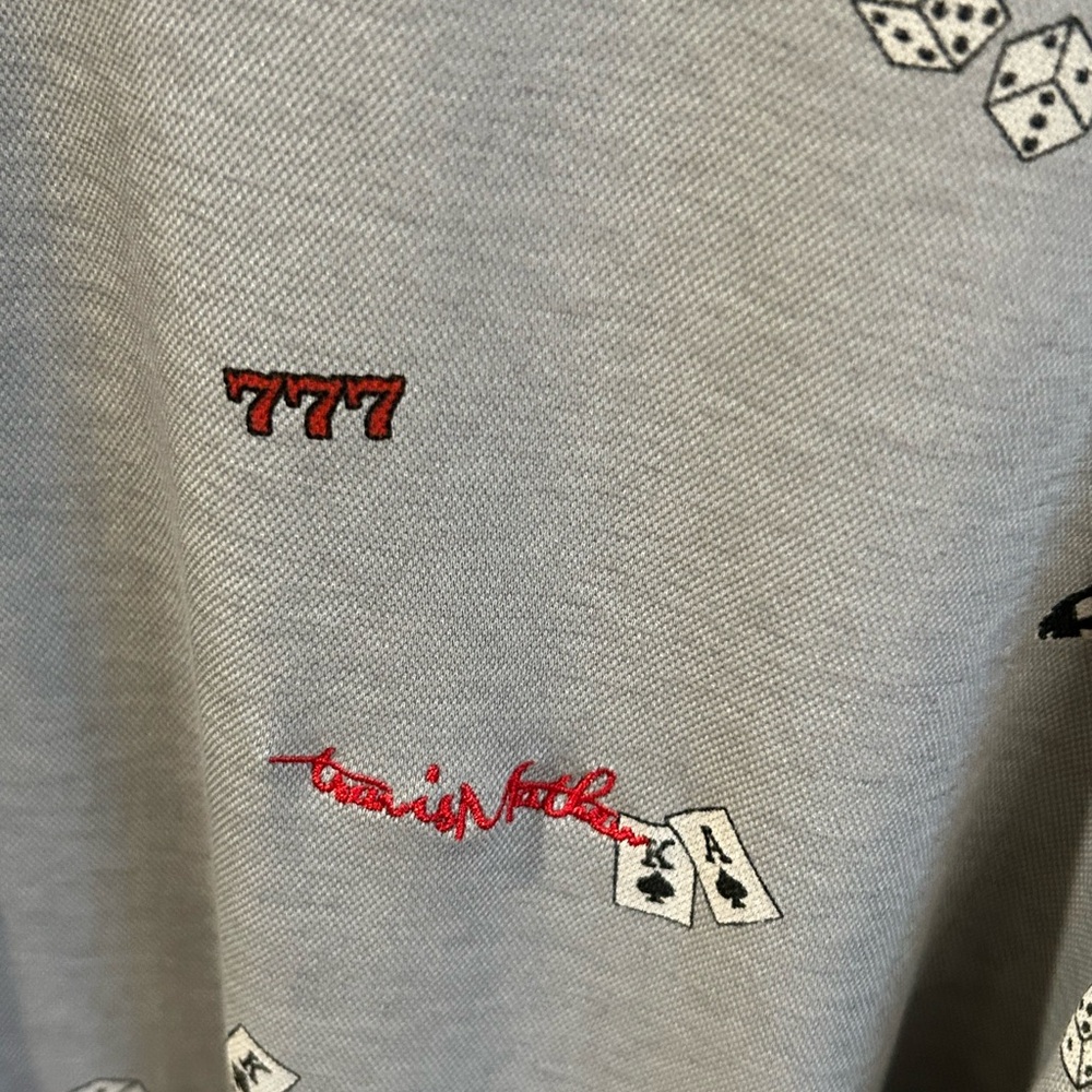 Travis Mathew Light Gray Polo with Pattern - Picture 3 of 5